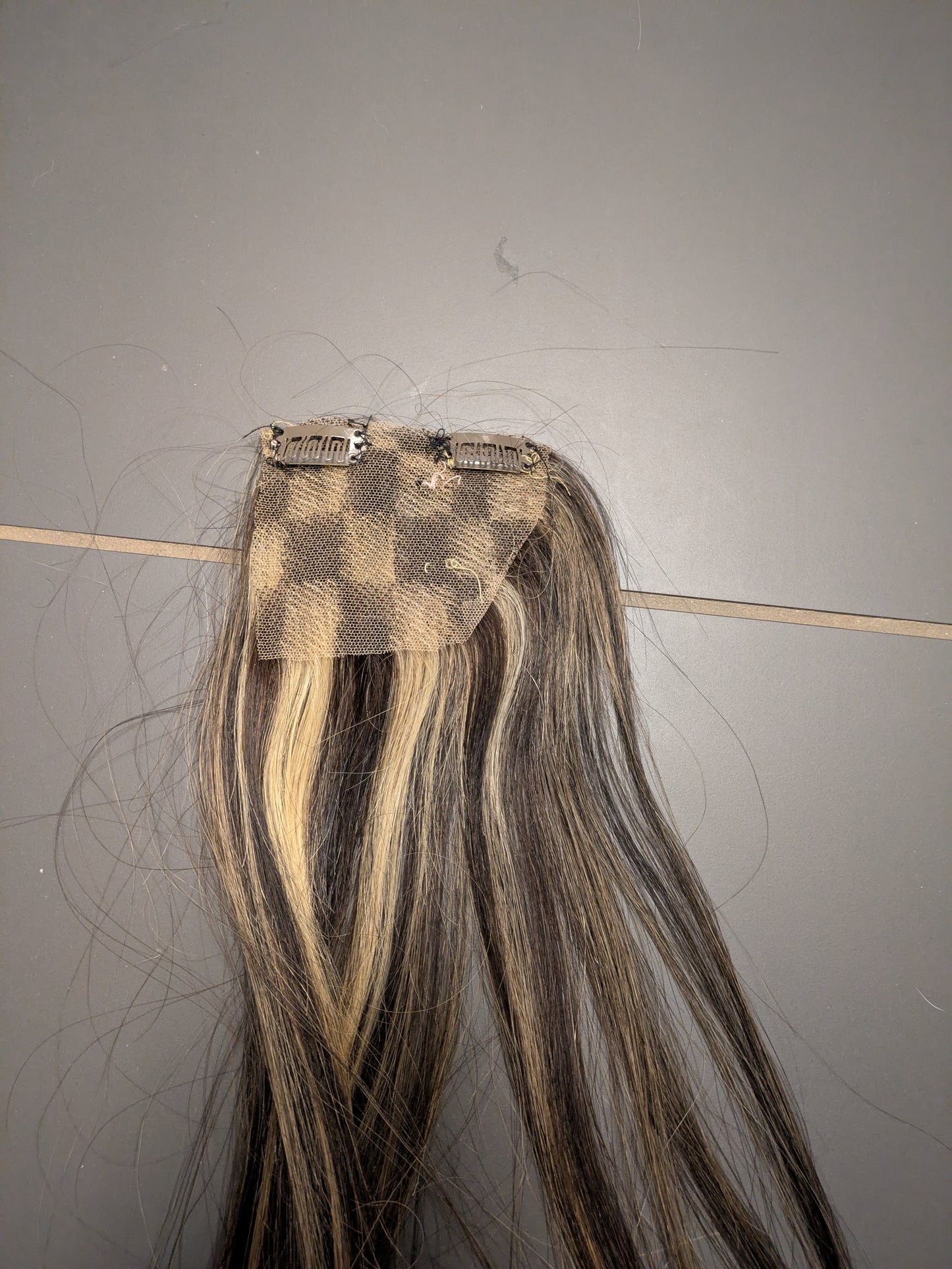 Straight mini topper set - Donor Hair color 1B/18