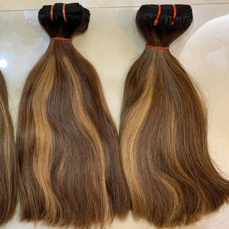 Chocolate with blonde highlights Lace Unit