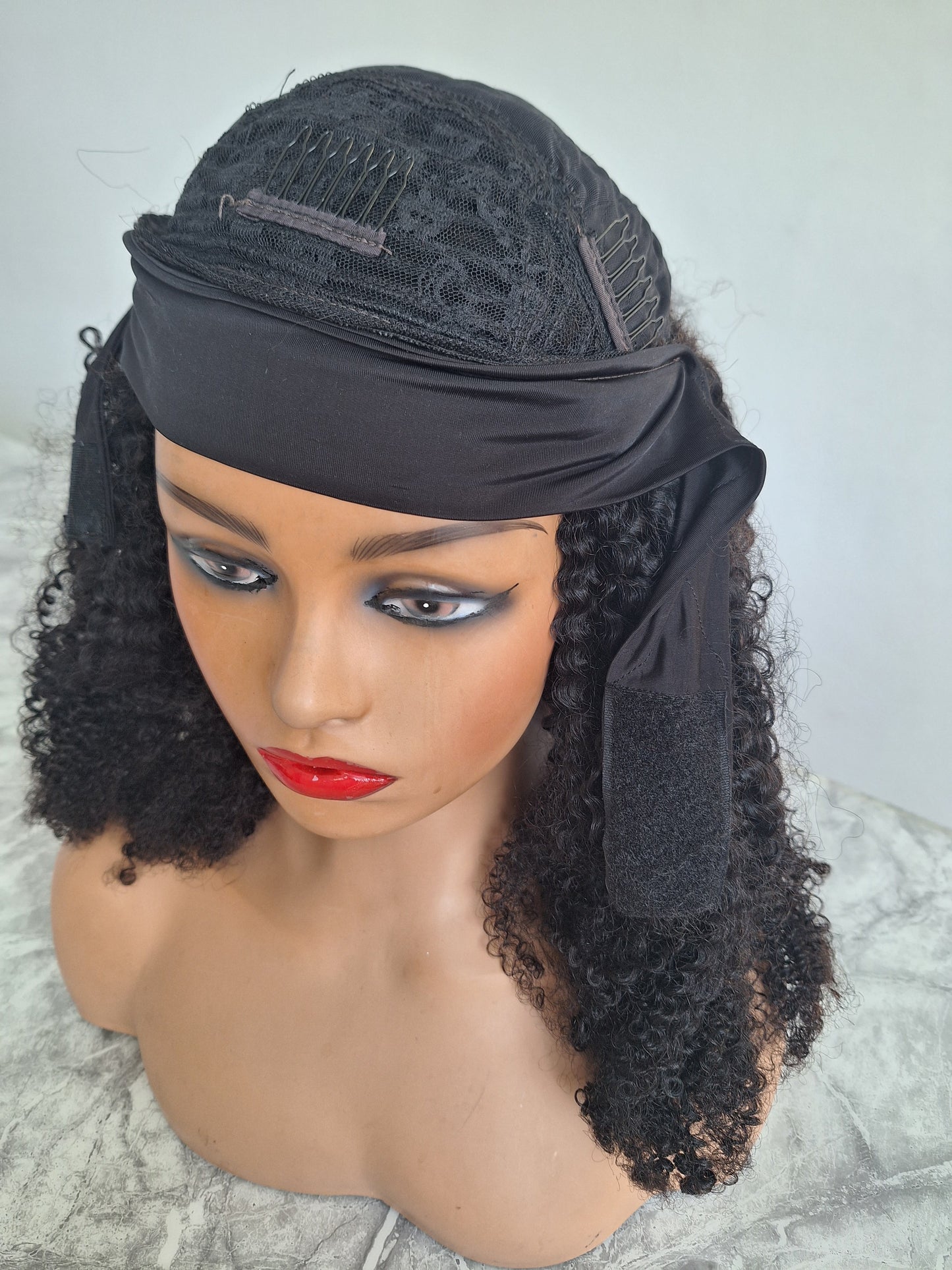 Ready to ship: Neya band wig Jet black