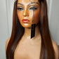 Natural colour on honey brown ombre Wig