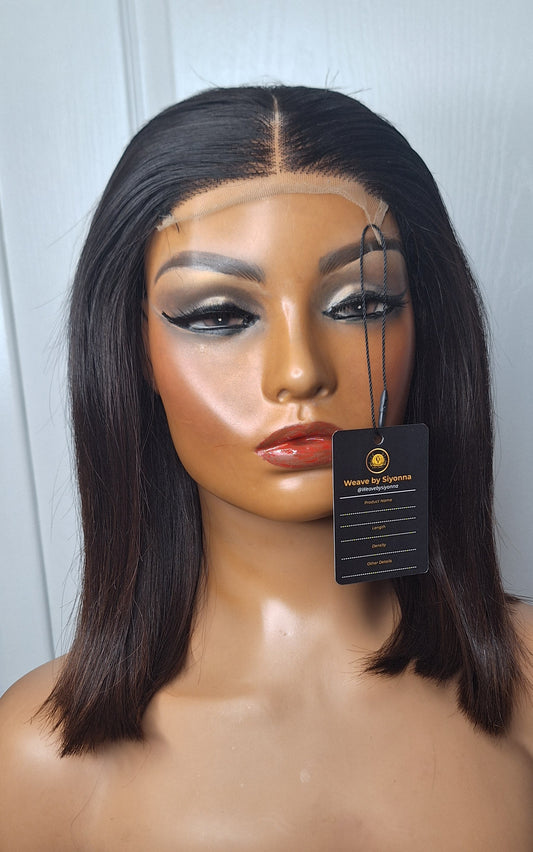 Misty natural brown Blunt cut wig