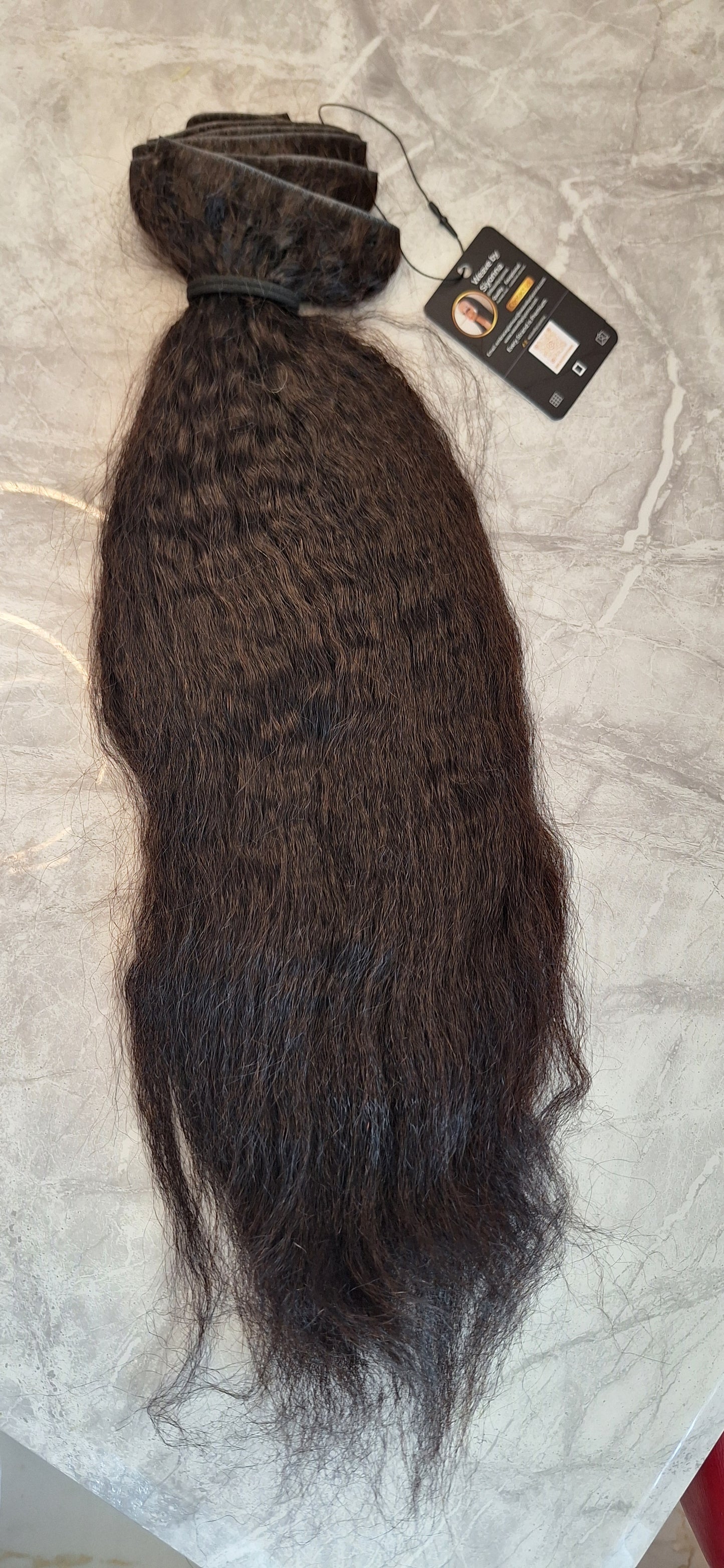 Kinky straight invisible clip In