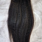 Kinky straigh clip-in lace unit -Natural color