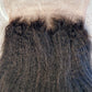 Kinky straigh clip-in lace unit -Natural color