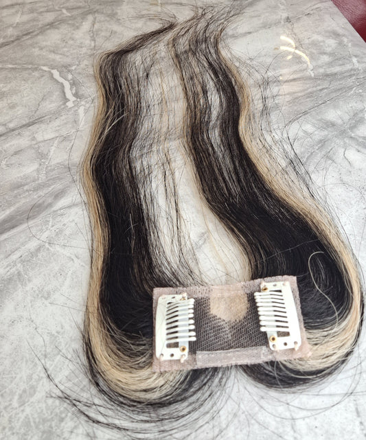 Straight mini topper  - Donor Hair 1B/18