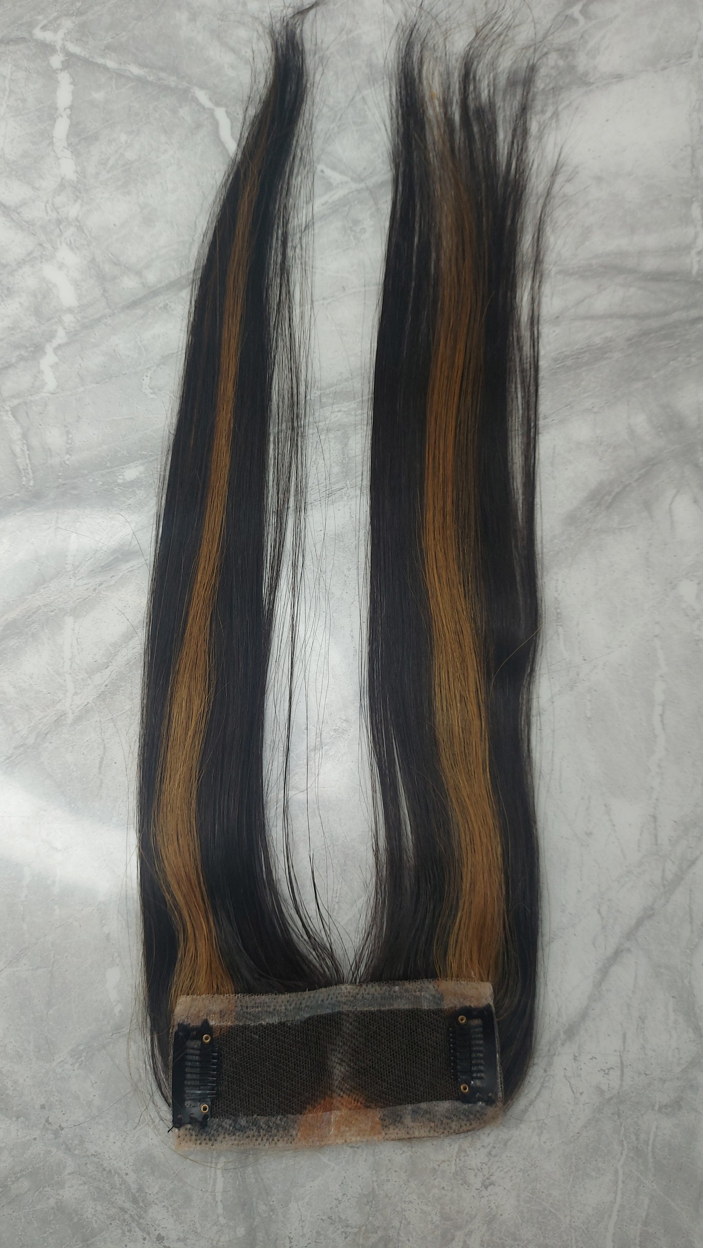 Straight mini topper  - Donor Hair 1B/18