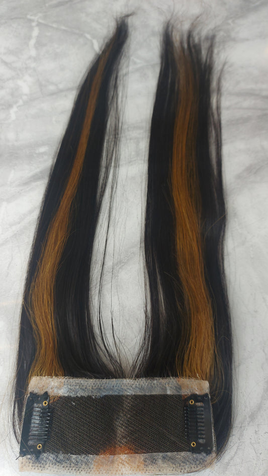 Straight mini topper  - Donor Hair 1B/18