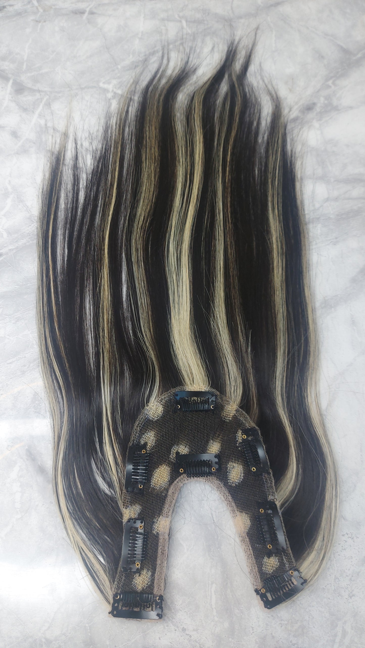 Straight U topper  - Donor Hair color 1B/28