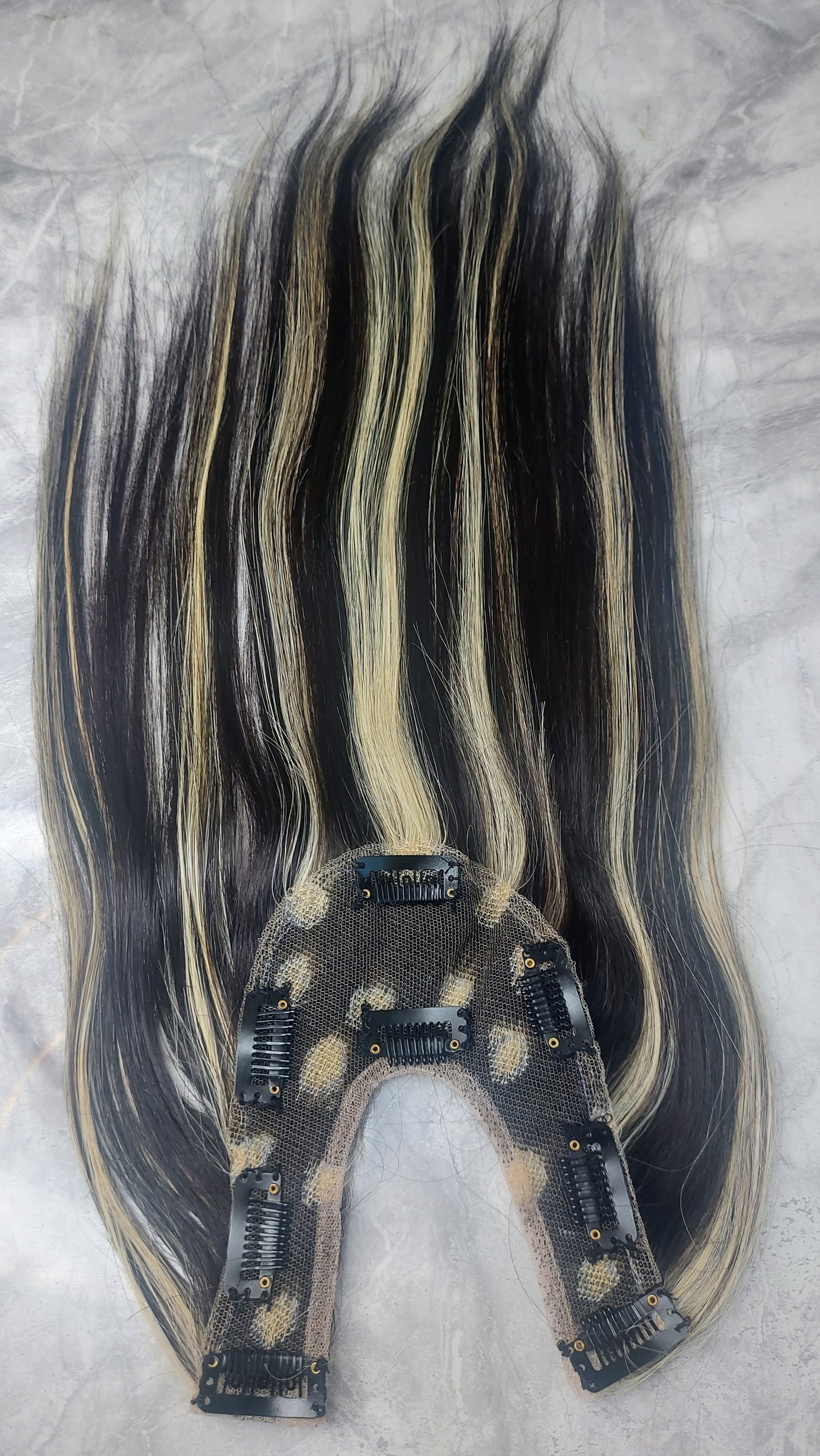Straight U topper  - Donor Hair color 1B/28