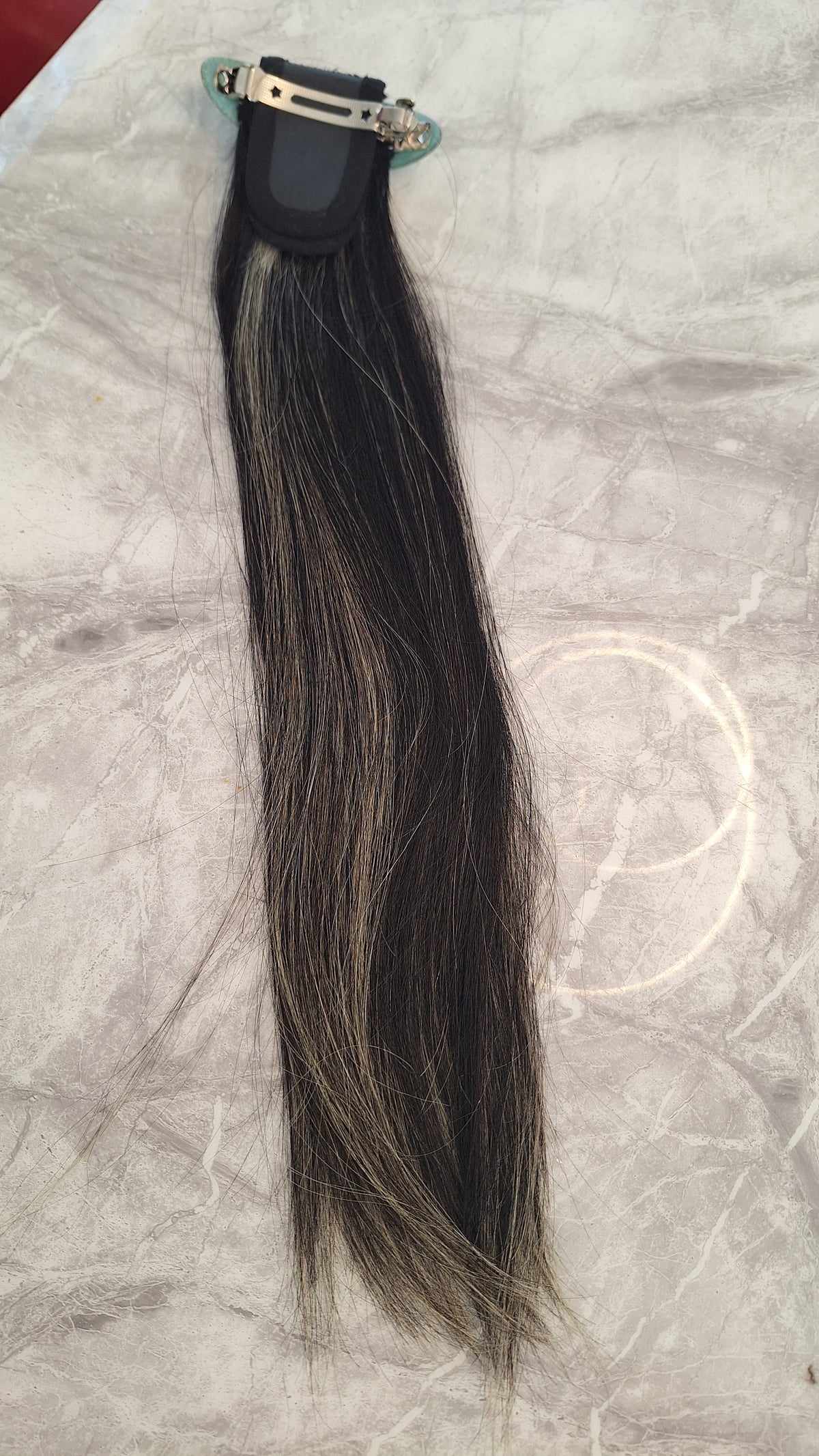 Bone straight clip ponytail - color 1b/28