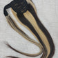 Half scalp Piano bone straight Human hair Pony Tail - color 2/22