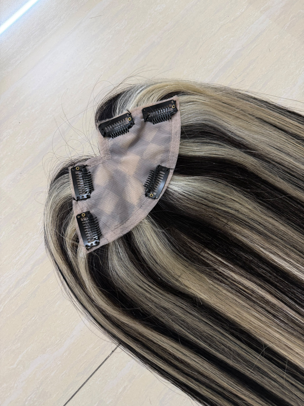 Straight Fringe topper  - Donor Hair color 1B/28