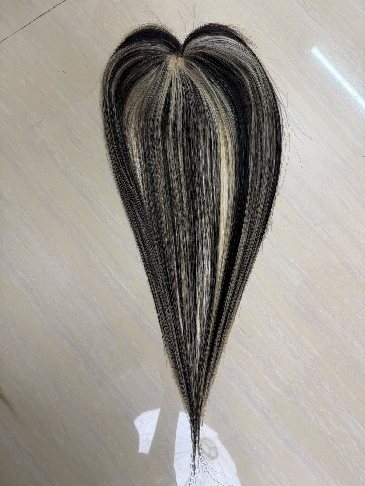 Straight side part topper  - Donor Hair color 1B/28