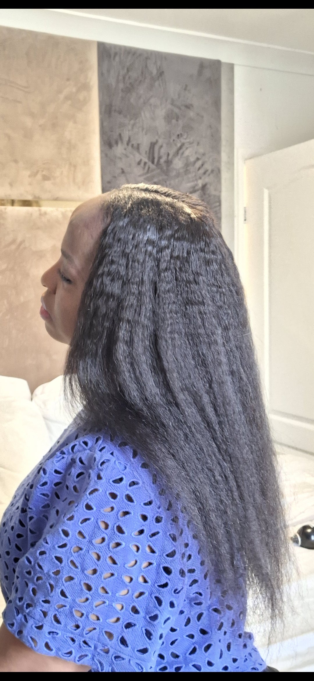 Kinky straight invisible clip in   - natural color 1b