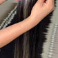Bone straight clip ponytail - color 1b/28