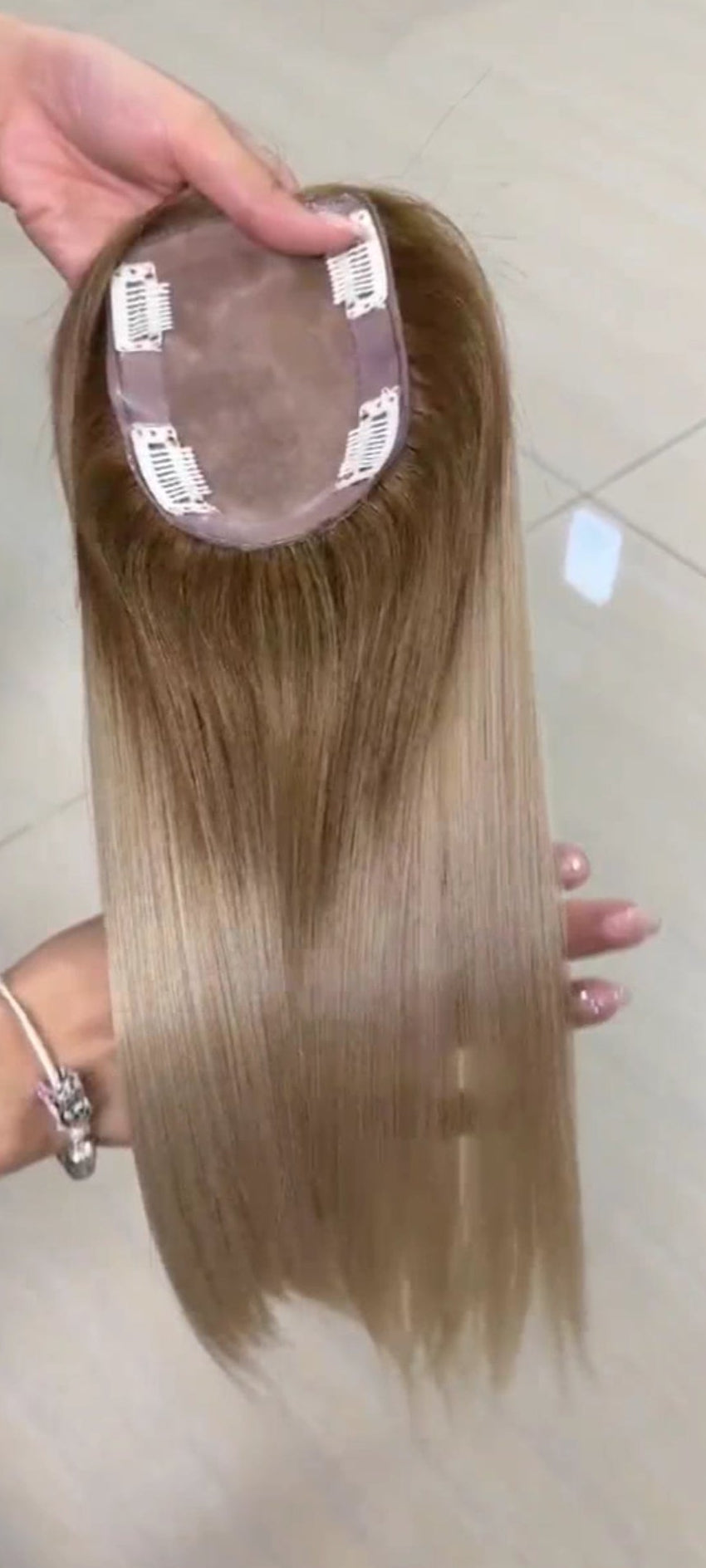 Balayage Ash blonde/ shadow root topper
