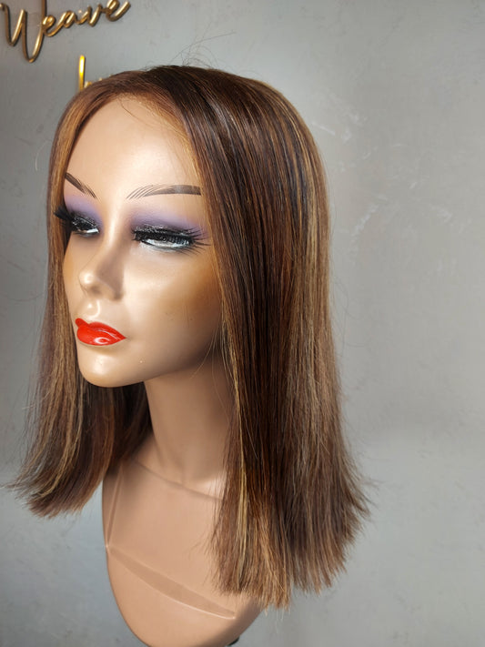 Chocolate with Blonde Highlights wig