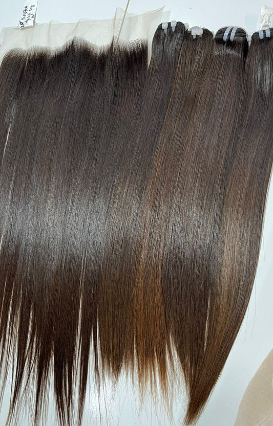 Natural brown Straight Donor hair bundle